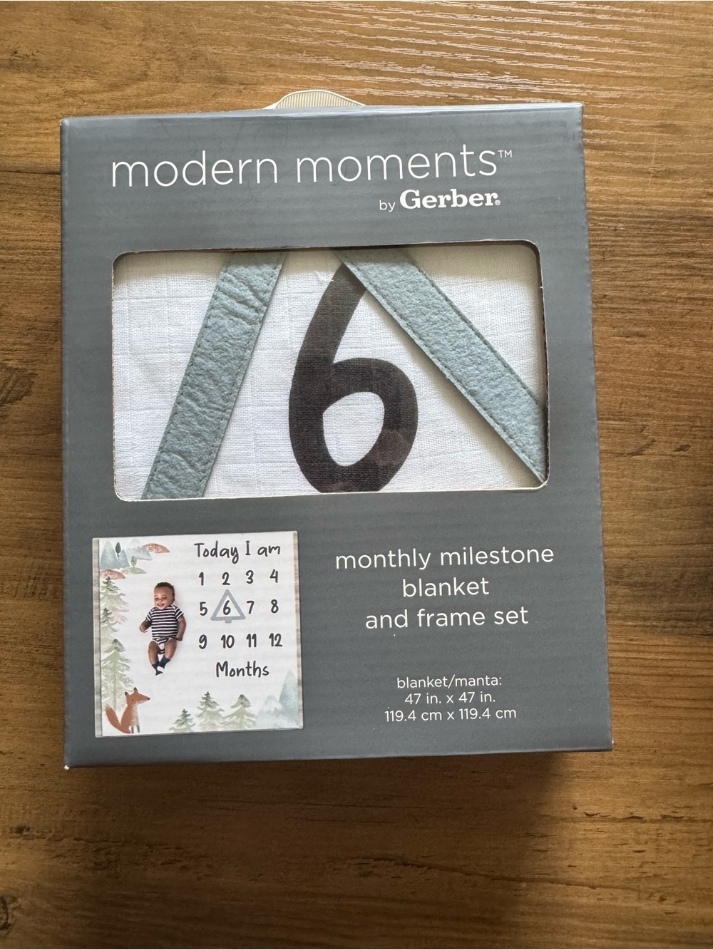 Gerber monthly milestone blanket- Woodland theme